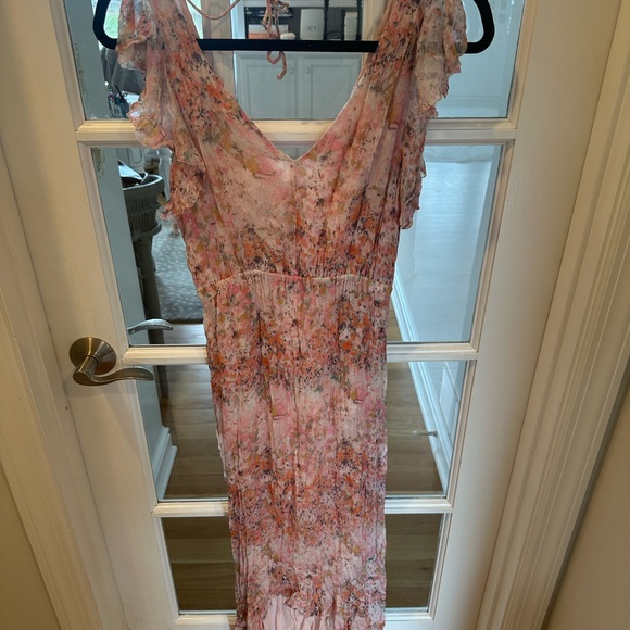 HD in Paris from Anthropologie, hi low floral midi- size 4 - Picture 3 of 4